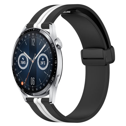 20mm Folding Magnetic Clasp Silicone Watch Band, For Huawei Watch GT3 Pro 43mm, For Huawei Watch GT3 42mm