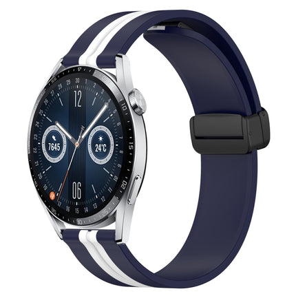 20mm Folding Magnetic Clasp Silicone Watch Band, For Huawei Watch GT3 Pro 43mm, For Huawei Watch GT3 42mm