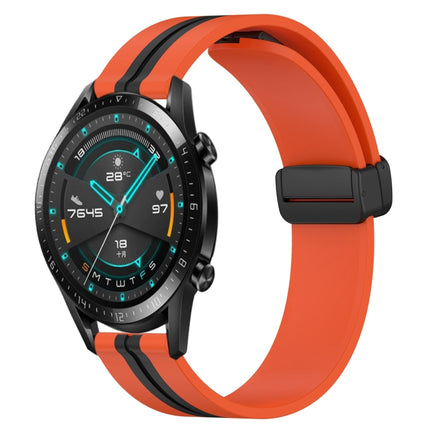 20mm Folding Magnetic Clasp Silicone Watch Band, For Huawei Watch GT2 42mm, For Huawei Watch 2
