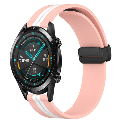 20mm Folding Magnetic Clasp Silicone Watch Band, For Huawei Watch GT2 42mm, For Huawei Watch 2