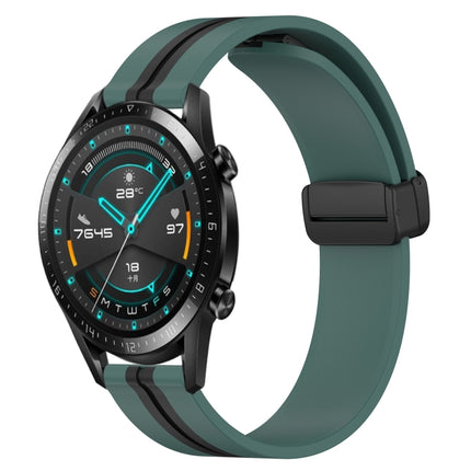 20mm Folding Magnetic Clasp Silicone Watch Band, For Huawei Watch GT2 42mm, For Huawei Watch 2