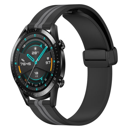 20mm Folding Magnetic Clasp Silicone Watch Band, For Huawei Watch GT2 42mm, For Huawei Watch 2