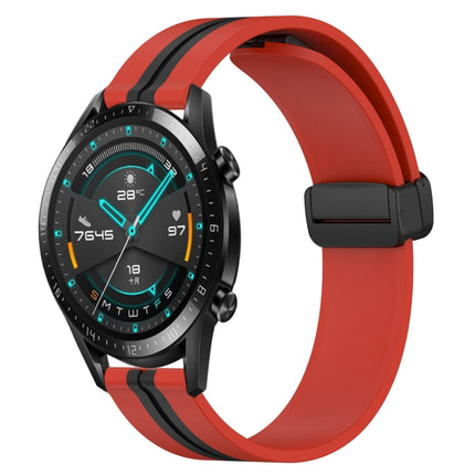 20mm Folding Magnetic Clasp Silicone Watch Band, For Huawei Watch GT2 42mm, For Huawei Watch 2
