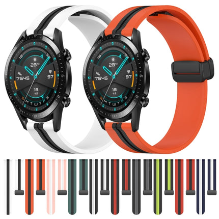 20mm Folding Magnetic Clasp Silicone Watch Band, For Huawei Watch GT2 42mm, For Huawei Watch 2
