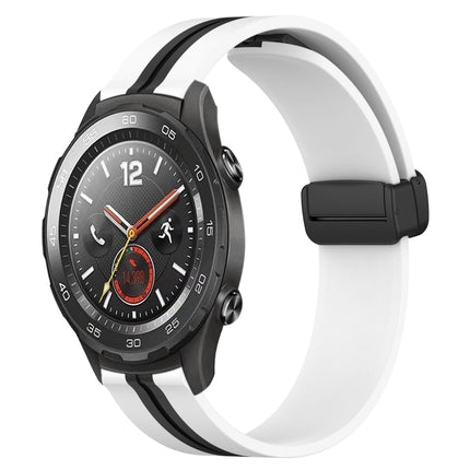 20mm Folding Magnetic Clasp Silicone Watch Band, For Huawei Watch GT2 42mm, For Huawei Watch 2
