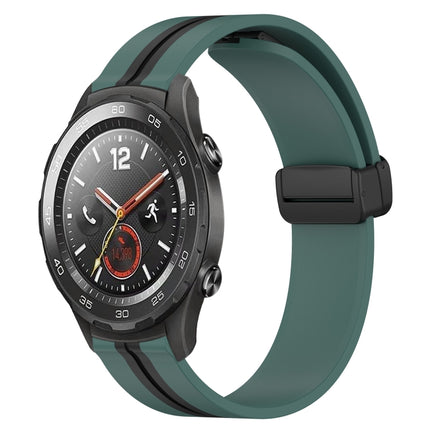 20mm Folding Magnetic Clasp Silicone Watch Band, For Huawei Watch GT2 42mm, For Huawei Watch 2
