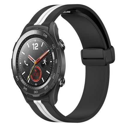 20mm Folding Magnetic Clasp Silicone Watch Band, For Huawei Watch GT2 42mm, For Huawei Watch 2