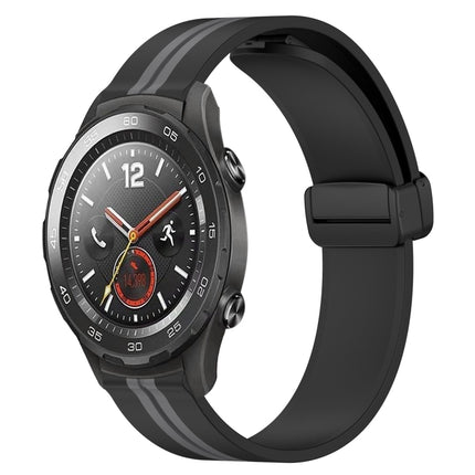 20mm Folding Magnetic Clasp Silicone Watch Band, For Huawei Watch GT2 42mm, For Huawei Watch 2