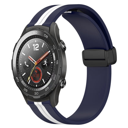 20mm Folding Magnetic Clasp Silicone Watch Band, For Huawei Watch GT2 42mm, For Huawei Watch 2