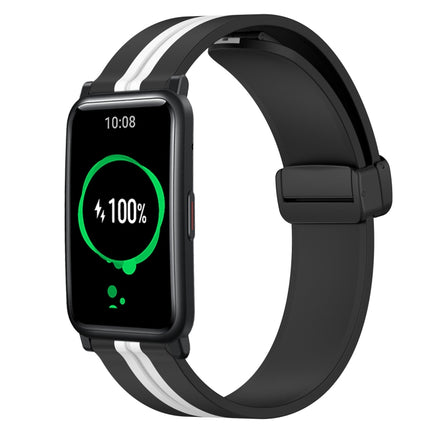 20mm Folding Magnetic Clasp Silicone Watch Band, For Honor Watch ES, For Honor MagicWatch2 42mm
