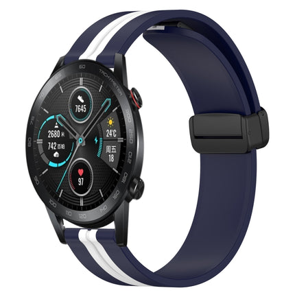 20mm Folding Magnetic Clasp Silicone Watch Band, For Honor Watch ES, For Honor MagicWatch2 42mm