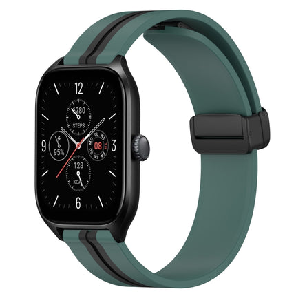 20mm Folding Magnetic Clasp Silicone Watch Band, For Amazfit GTS 4, For Amazfit GTS 3