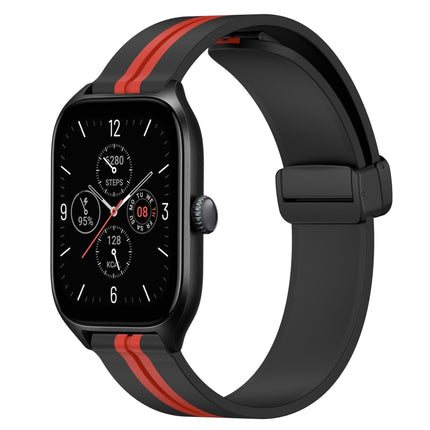 20mm Folding Magnetic Clasp Silicone Watch Band, For Amazfit GTS 4, For Amazfit GTS 3