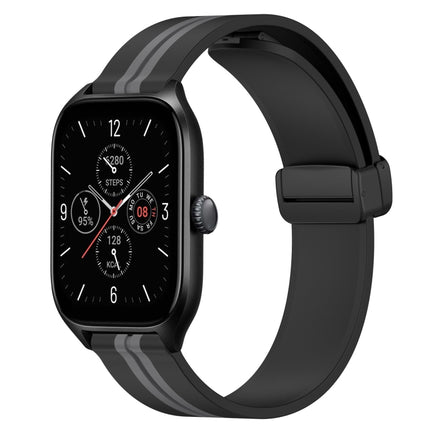 20mm Folding Magnetic Clasp Silicone Watch Band, For Amazfit GTS 4, For Amazfit GTS 3