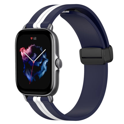 20mm Folding Magnetic Clasp Silicone Watch Band, For Amazfit GTS 4, For Amazfit GTS 3