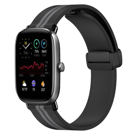 20mm Folding Magnetic Clasp Silicone Watch Band, For Amazfit GTS 2 Mini, For Amazfit GTS 2
