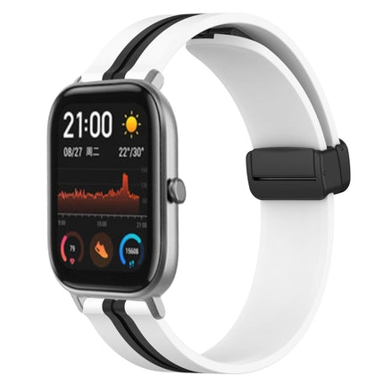 20mm Folding Magnetic Clasp Silicone Watch Band, For Amazfit GTS, For Amazfit GTR 42mm