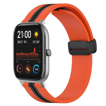 20mm Folding Magnetic Clasp Silicone Watch Band, For Amazfit GTS, For Amazfit GTR 42mm