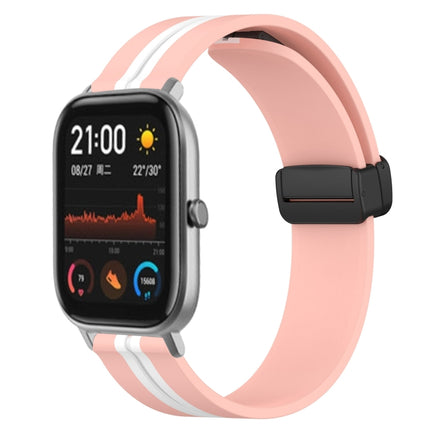 20mm Folding Magnetic Clasp Silicone Watch Band, For Amazfit GTS, For Amazfit GTR 42mm