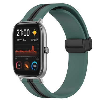 20mm Folding Magnetic Clasp Silicone Watch Band, For Amazfit GTS, For Amazfit GTR 42mm