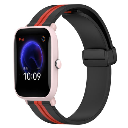 20mm Folding Magnetic Clasp Silicone Watch Band, For Amazfit Pop Pro, For Amazfit Pop