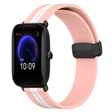 20mm Folding Magnetic Clasp Silicone Watch Band, For Amazfit Pop Pro, For Amazfit Pop
