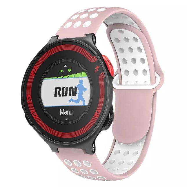 Two-Color Punched Breathable Silicone Watch Band, For Garmin Forerunner 220, For Garmin Forerunner 230