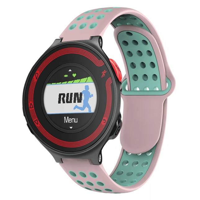 Two-Color Punched Breathable Silicone Watch Band, For Garmin Forerunner 220, For Garmin Forerunner 230