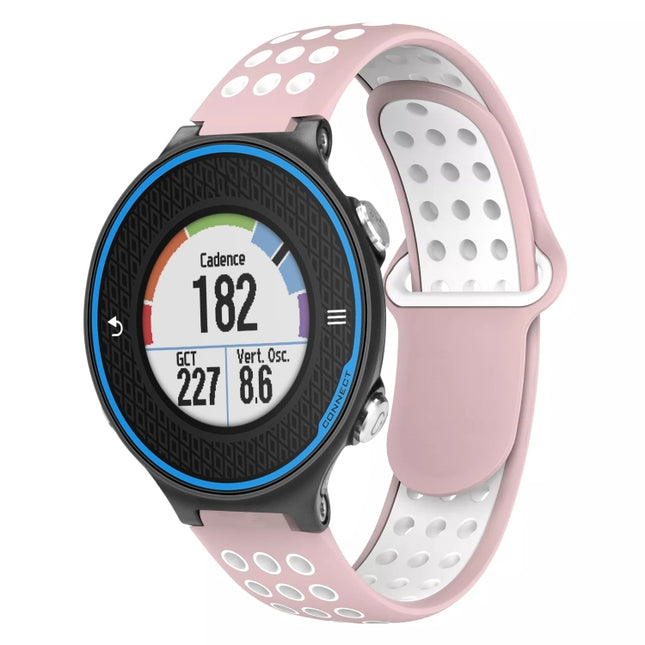Two-Color Punched Breathable Silicone Watch Band, For Garmin Forerunner 620, For Garmin Forerunner 735 / 735XT