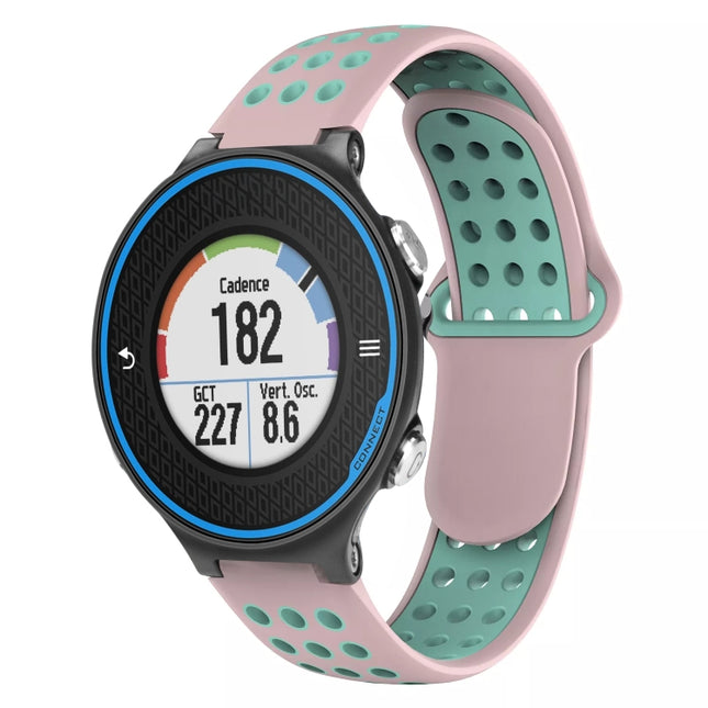 Two-Color Punched Breathable Silicone Watch Band, For Garmin Forerunner 620, For Garmin Forerunner 735 / 735XT