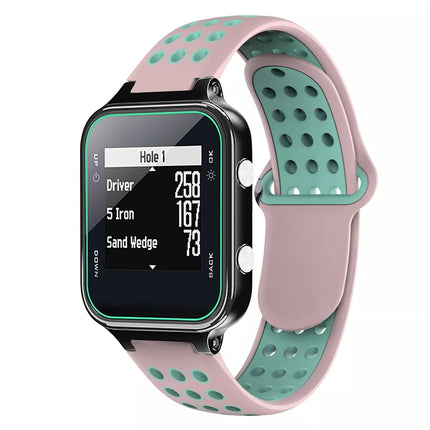 Two-Color Punched Breathable Silicone Watch Band, For Garmin Approach S20, For Garmin Approach S5