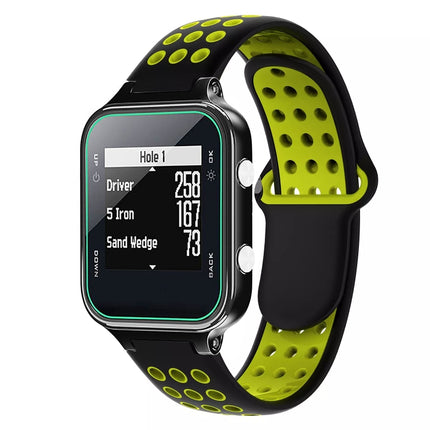 Two-Color Punched Breathable Silicone Watch Band, For Garmin Approach S20, For Garmin Approach S5