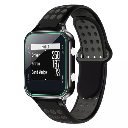 Two-Color Punched Breathable Silicone Watch Band, For Garmin Approach S20, For Garmin Approach S5