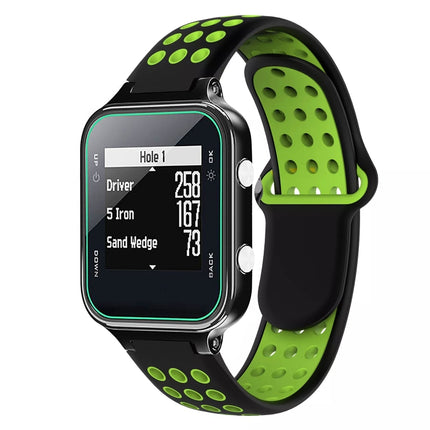 Two-Color Punched Breathable Silicone Watch Band, For Garmin Approach S20, For Garmin Approach S5