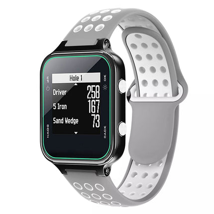 Two-Color Punched Breathable Silicone Watch Band, For Garmin Approach S20, For Garmin Approach S5