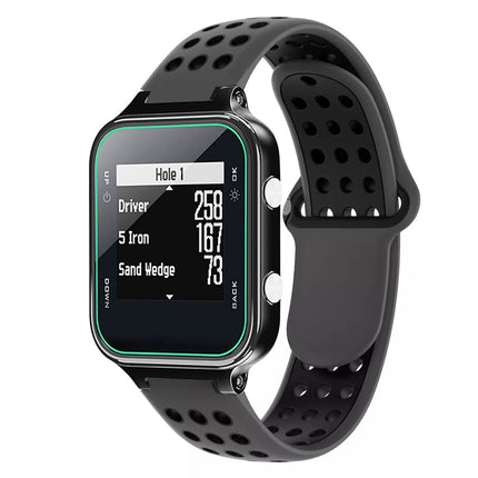 Two-Color Punched Breathable Silicone Watch Band, For Garmin Approach S20, For Garmin Approach S5