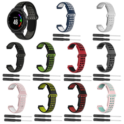 Two-Color Punched Breathable Silicone Watch Band, For Garmin Approach S20, For Garmin Approach S5
