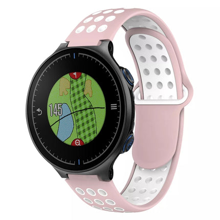 Two-Color Punched Breathable Silicone Watch Band, For Garmin Approach S20, For Garmin Approach S5