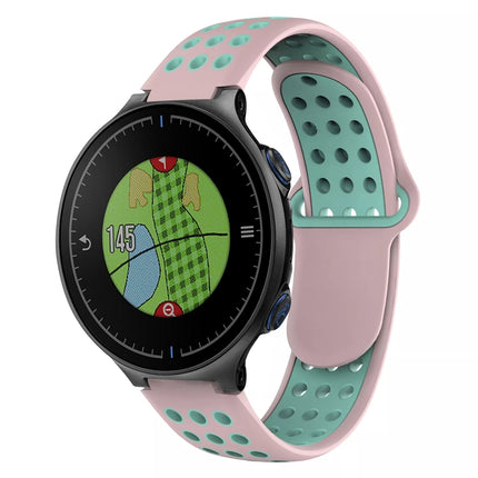 Two-Color Punched Breathable Silicone Watch Band, For Garmin Approach S20, For Garmin Approach S5