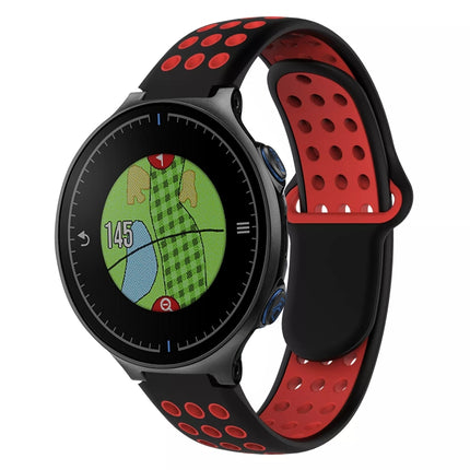 Two-Color Punched Breathable Silicone Watch Band, For Garmin Approach S20, For Garmin Approach S5