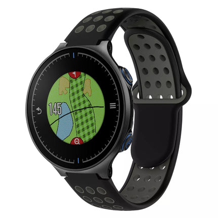 Two-Color Punched Breathable Silicone Watch Band, For Garmin Approach S20, For Garmin Approach S5