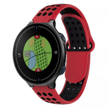 Two-Color Punched Breathable Silicone Watch Band, For Garmin Approach S20, For Garmin Approach S5