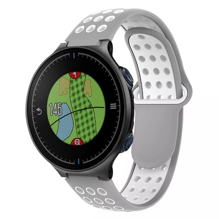 Two-Color Punched Breathable Silicone Watch Band, For Garmin Approach S20, For Garmin Approach S5
