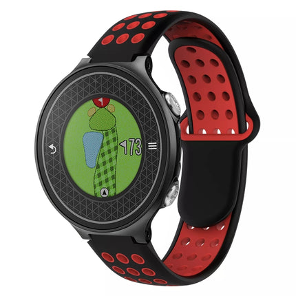 Two-Color Punched Breathable Silicone Watch Band, For Garmin Approach S6