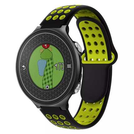 Two-Color Punched Breathable Silicone Watch Band, For Garmin Approach S6