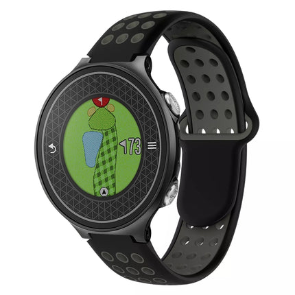 Two-Color Punched Breathable Silicone Watch Band, For Garmin Approach S6