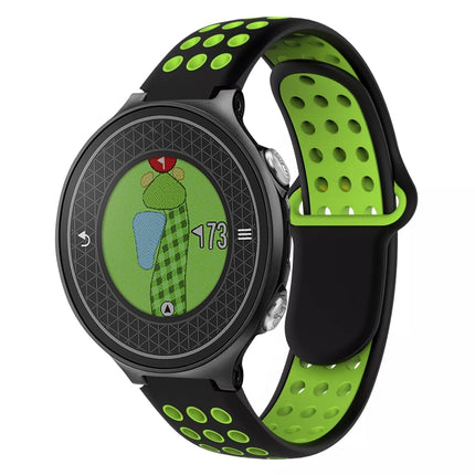 Two-Color Punched Breathable Silicone Watch Band, For Garmin Approach S6