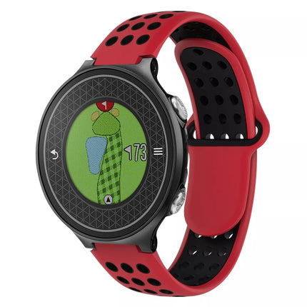 Two-Color Punched Breathable Silicone Watch Band, For Garmin Approach S6