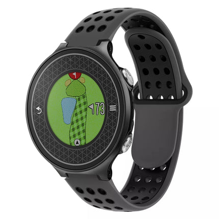 Two-Color Punched Breathable Silicone Watch Band, For Garmin Approach S6
