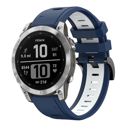 22mm Two-Color Sports Silicone Watch Band, For Garmin Fenix 7, For Garmin Fenix 7 Solar